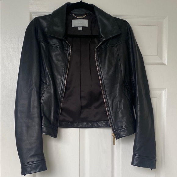 Hugo Boss Jackets & Blazers - Hugo Boss Women's Black Leather Jacket